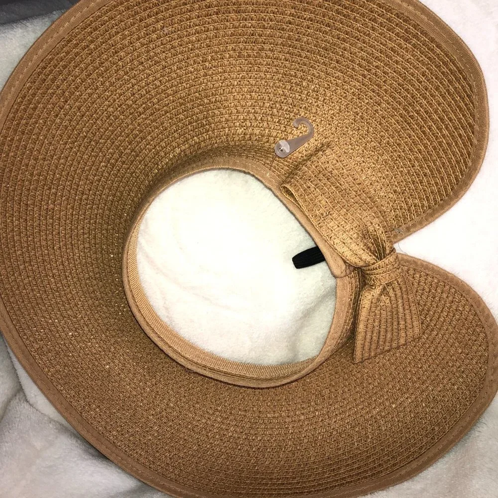 Falls‎ Creek Floppy Straw Hat Beige Tan OSFA